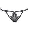 Black Lace See-Through Mesh Sexy Jumpsuit Nightdress with Triangle Cups & Garter