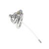 Stainless Steel Short Chastity Device with Extra Long Catheter for Outdoor Wear