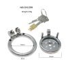 Stainless Steel Flat Chastity Lock Cage with Ring - Men's Secure Device