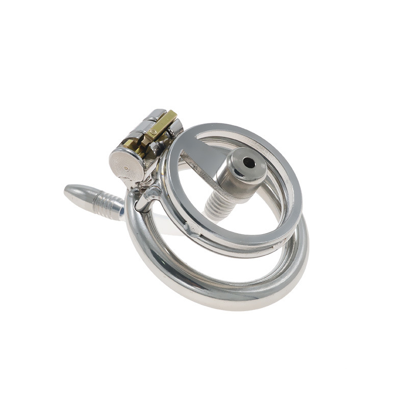 Qiqu Stainless Steel Chastity Lock Cage for Men - Secure & Comfortable Adult Wear - Image 3