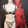 Sexy Diamond Cut-Out Lingerie Set with Free Thong for Women