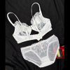 Sexy Lace Mesh Bra & Brief Set - Soft Steel Ring, Breathable Lingerie
