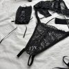 Sexy Diamond Mesh Lace Bralette & Panty Set - Wirefree, Seamless Comfort