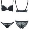 Lace Elastic Memory Wire Double Layer Micro Push-up Bra Set