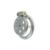 Stainless Steel Hollow Flat Chastity Cage for Men