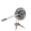 Stainless Steel Flat Short Chastity Device with Flexible Tube for Men