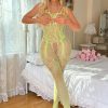 Sexy Jacquard Mesh Bodysuit with Open Neck - Women's Lingerie