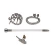 Colorful Stainless Steel Short Chastity Ball Penis Cage Chastity Lock Adult Sex Products Sex Toy Hair