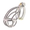 Stainless Steel Flat Chastity Lock Cage for Men