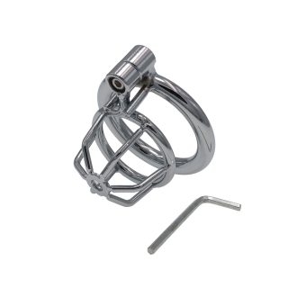 Metal Birdcage Chastity Device for Men – Small Grid Male Lock