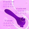 Sucking tongue licking vibrator three-in-one massage stick women's masturbation device fun sex product