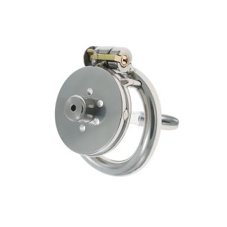 Stainless Steel Flat Chastity Lock Cage for Men