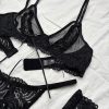 Sexy Diamond Mesh Lace Bralette & Panty Set - Wirefree, Seamless Comfort