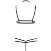 Sexy Lace Lingerie Set: Detachable Halter Bra, Thong & Garter Belt
