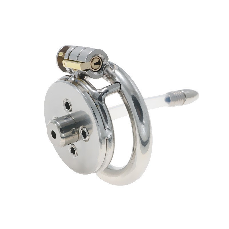 Stainless Steel Chastity Lock Cage for Men's Training - Image 7