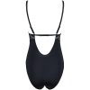 Women's Black Lace V-Neck Cotton Crotch Bodysuit Jumpsuit