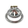 Stainless Steel CB Lock Pot Lid Chastity Cage - Small Size Hollow-out Design for Men
