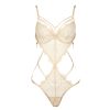 Champagne Gold Lace Cut-Out Jumpsuit with Beautiful Back Detail