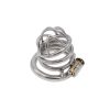 Genuine Stainless Steel Chastity Lock with Penis Cage Chastity Device Men's Cut Sex Toys Adult Products