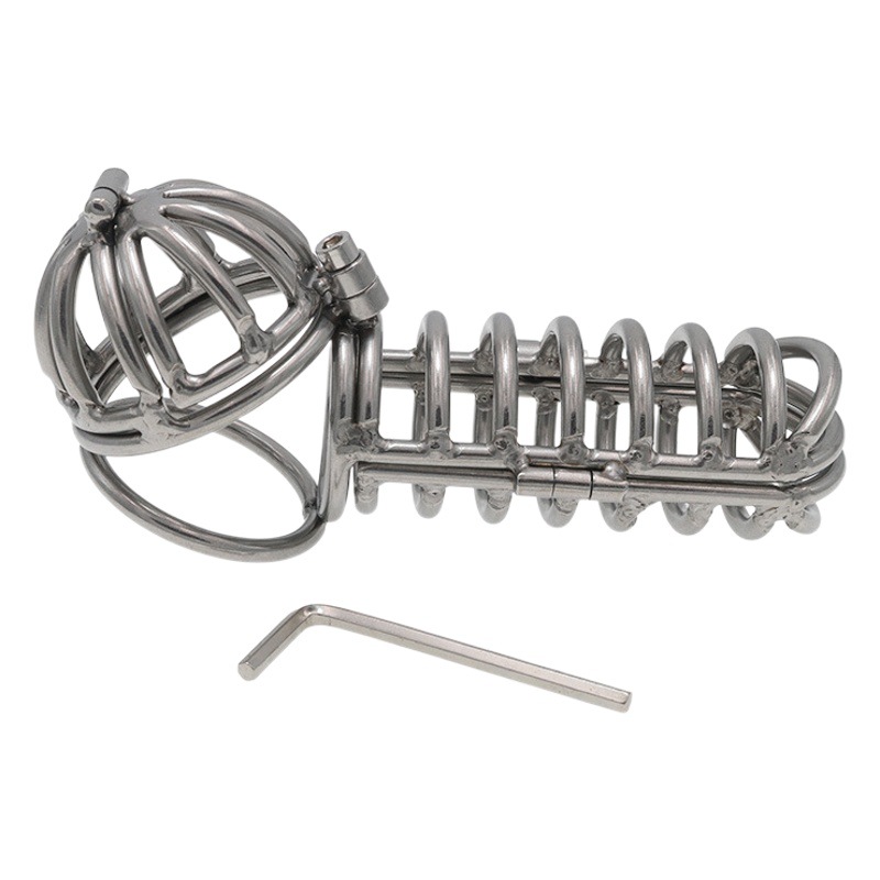 Stainless Steel Chastity Cage for Men - Secure Penis Lock Device