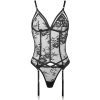 Sexy Embroidered Gold Triangle Cup Bra & Panty Set with Hollow Straps