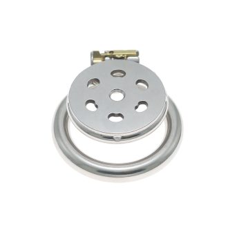 Stainless Steel Flat Chastity Lock for Men – Secure Cage Training Wear
