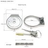 Stainless Steel Flat Chastity Lock for Men - Secure & Discreet Wearable Device
