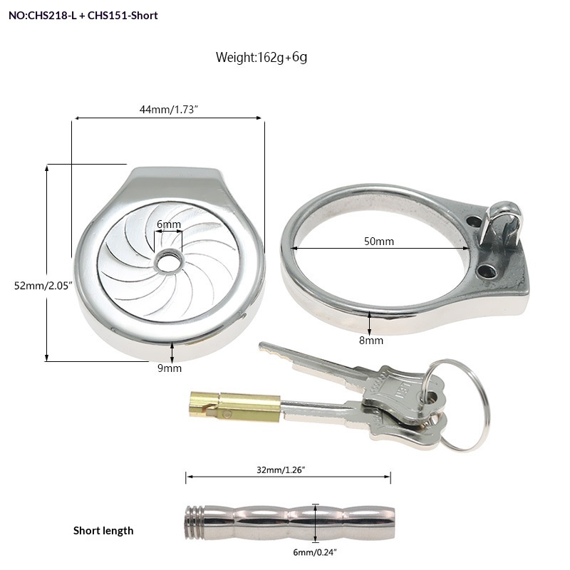 Beautiful stainless steel thickened flat chastity lock men go out to wear chastity sex tool lock bird with hollow tube - Image 8