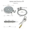 Funny Stainless Steel Flat CB Lock Penis Cage for Men's Chastity Wear