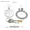 Stainless Steel Hollow Flat Chastity Cage for Men