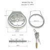 Stainless Steel Thickened Flat Chastity Cage for Men's Daily Wear