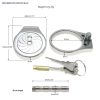 Stainless Steel Flat Chastity Lock for Men - Secure & Discreet Wearable Device