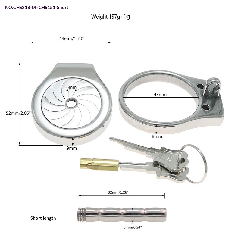 Beautiful stainless steel thickened flat chastity lock men go out to wear chastity sex tool lock bird with hollow tube - Image 7