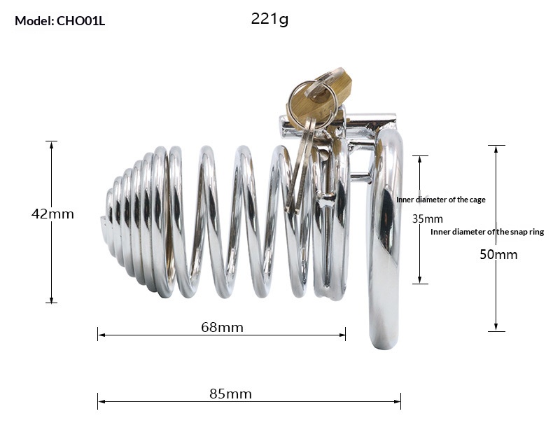 Qiqu Metal Chastity Lock & Penis Cage for Adult Intimacy & Exploration - Image 8