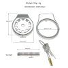 Stainless Steel Thickened Flat Chastity Cage for Men's Daily Wear