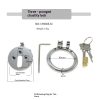 Stainless Steel Flat Chastity Lock Cage for Men