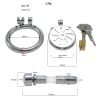 Interesting Stainless Steel Chastity Lock with Tube Flat CB Chastity Penis Cage Adult Toy Wearing Men
