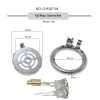 Stainless Steel Flat Lock Chastity Device - Penis Cage with Taiji Mesh for Enhanced Hygiene