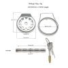Stainless Steel Thickened Flat Chastity Cage for Men's Daily Wear