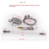 Stainless Steel Flat Short Chastity Device with Flexible Tube for Men