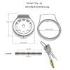Stainless Steel Thickened Flat Chastity Cage for Men's Daily Wear