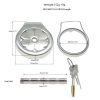 Stainless Steel Thickened Flat Chastity Cage for Men's Daily Wear