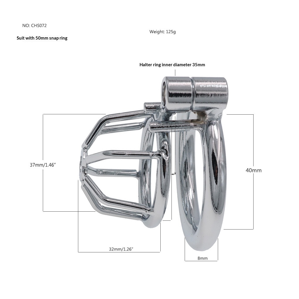 Metal Short Penis Birdcage Male Wear Adult Toys Small Grid Chastity Lock - Image 8