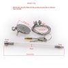 Stainless Steel Flat Short Chastity Device with Flexible Tube for Men