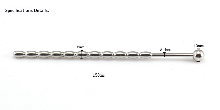 Stainless steel horse eye urethral plug small size 6mm male urethral masturbation flirting gay sex products delivery on behalf - Image 4