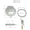 Stainless Steel Thickened Flat Chastity Cage for Men's Daily Wear