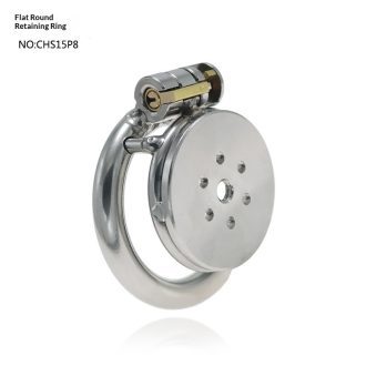 Stainless Steel Flat Chastity Lock Cage with Ring – Men’s Secure Device