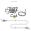 Ultra-Long Snake Chastity Lock for Men - Black/Silver Two-Tone Discreet Wear