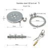 Funny Stainless Steel Flat CB Lock Penis Cage for Men's Chastity Wear