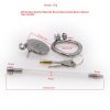 Stainless Steel Flat Short Chastity Device with Flexible Tube for Men